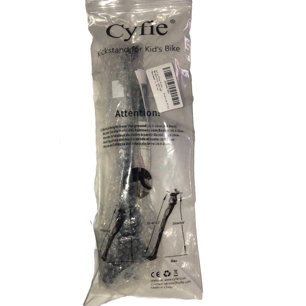 Cyfie Bike Kickstand Aluminum Alloy Kids 16-20" Wrench's/manual Kit NEW